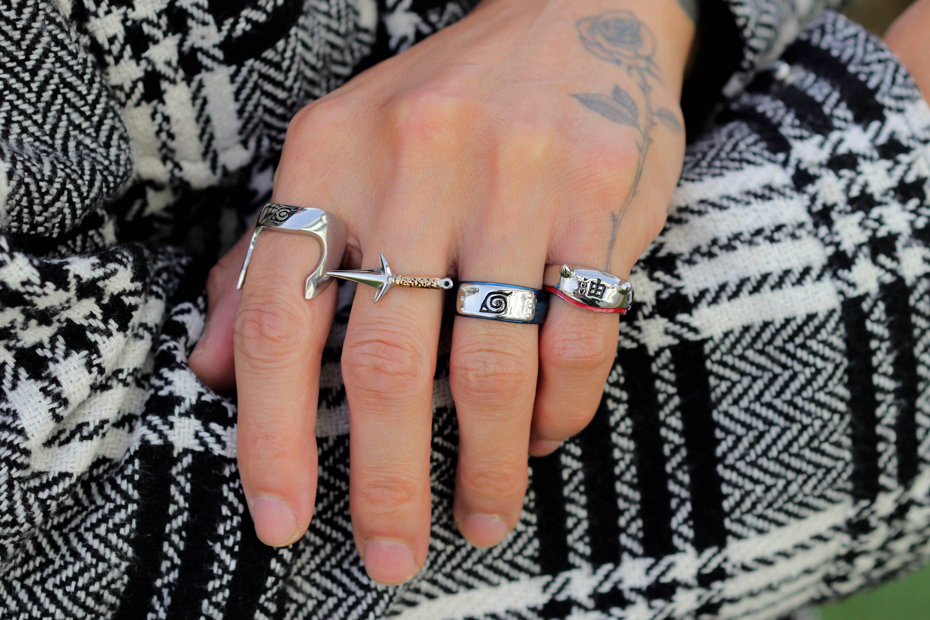Naruto™ Jiraiya Headband Ring - 7 / Chrome