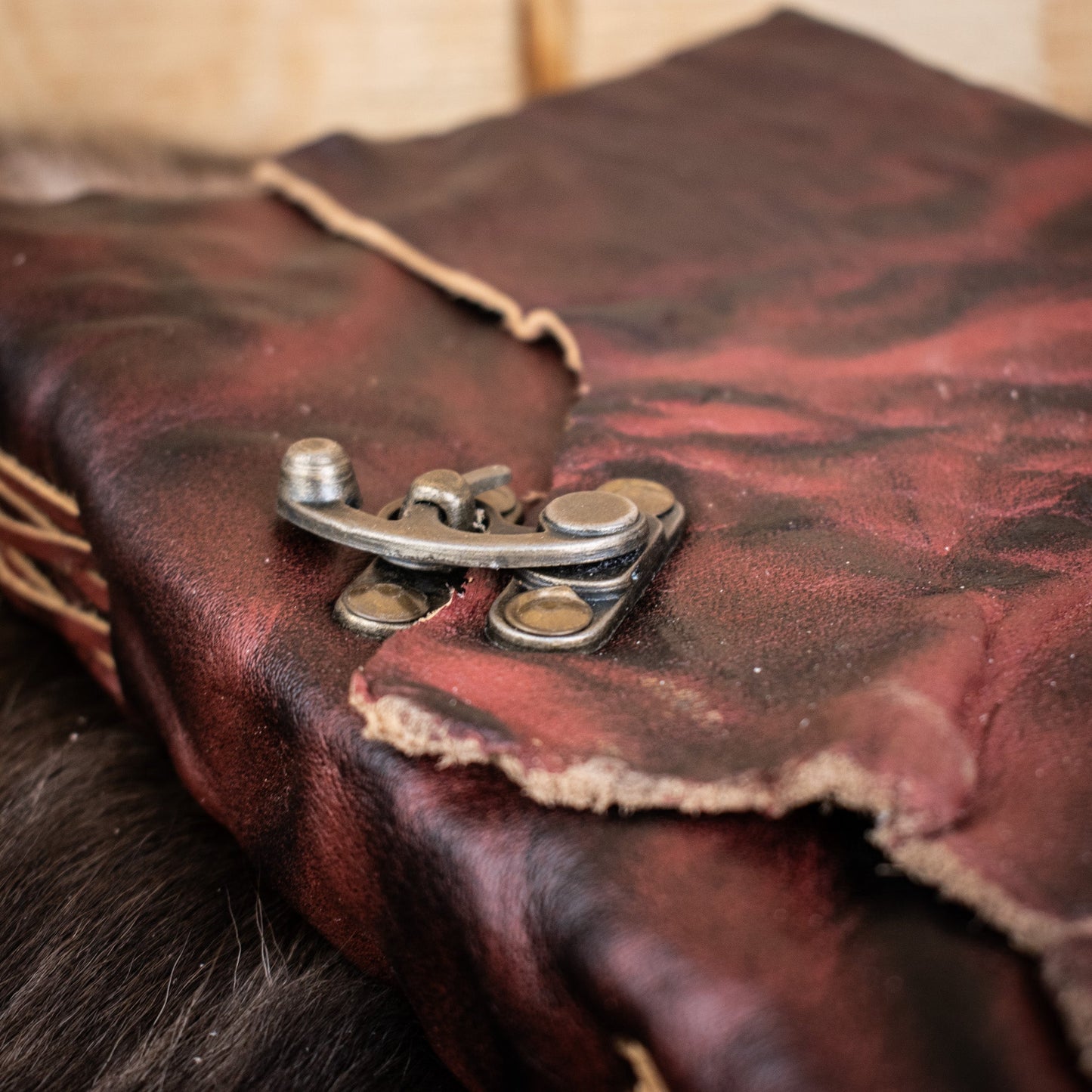 Natural Edge Crunched Cowhide Leather Journal