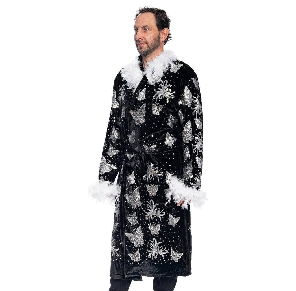 Nature Boy Flair Wrestler Deluxe Robe Halloween Costume Black