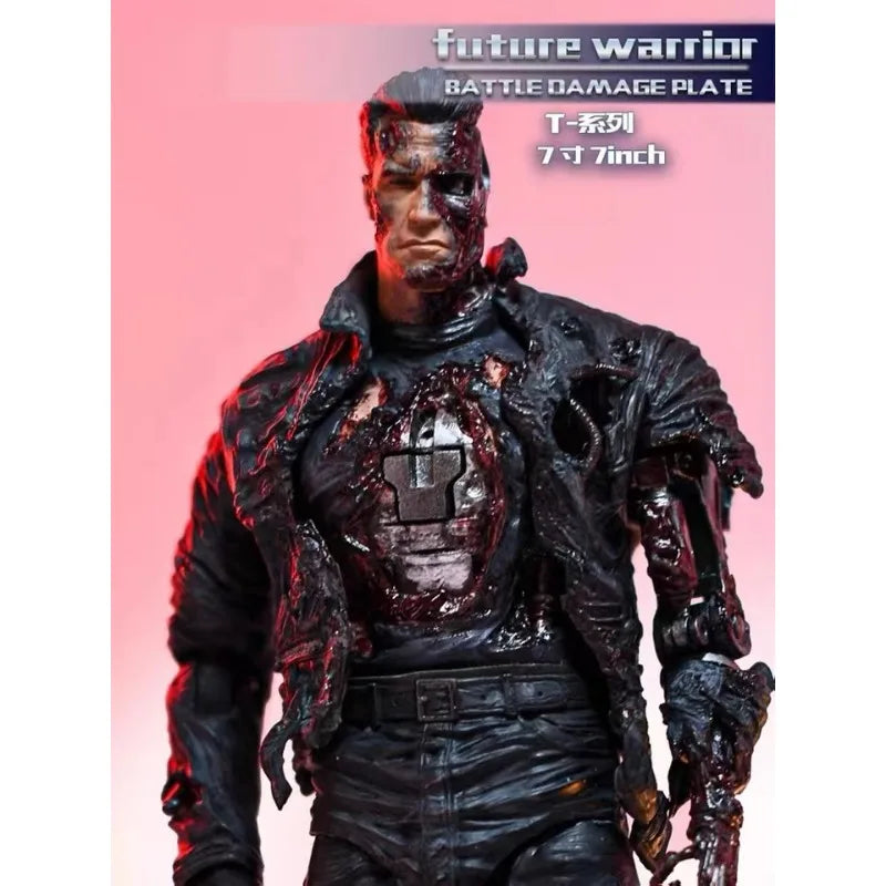 NECA 7 Inch Terminator series T-800 War damaged version PVC joint Movable Action Figure Collectible Model Toy Figures gifts