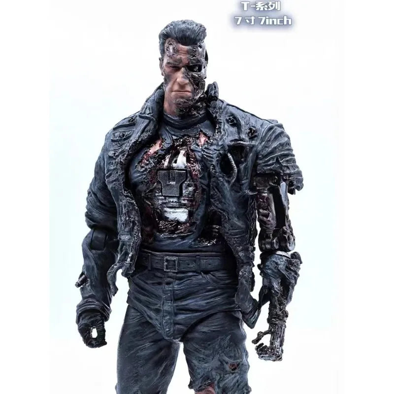 NECA 7 Inch Terminator series T-800 War damaged version PVC joint Movable Action Figure Collectible Model Toy Figures gifts