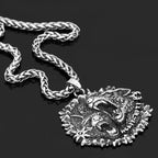 Vikings Geri and Freki Stainless Steel Pendant Necklace - Pendant + Chain