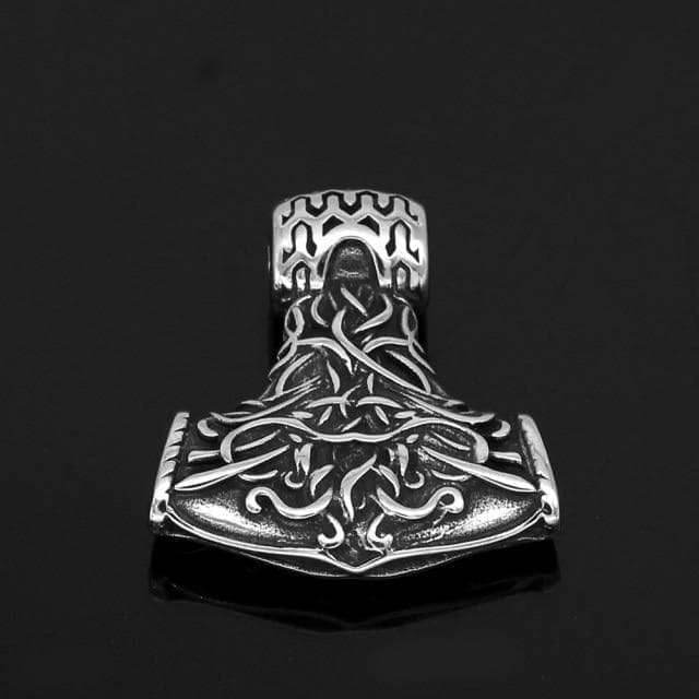 Vikings Mjolnir Stainless Steel Chain Necklace - Pendant Only