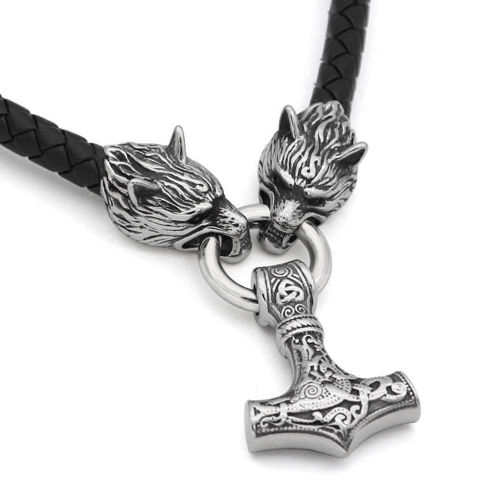 Viking Hammer Thor Mjölnir Necklace - 20in