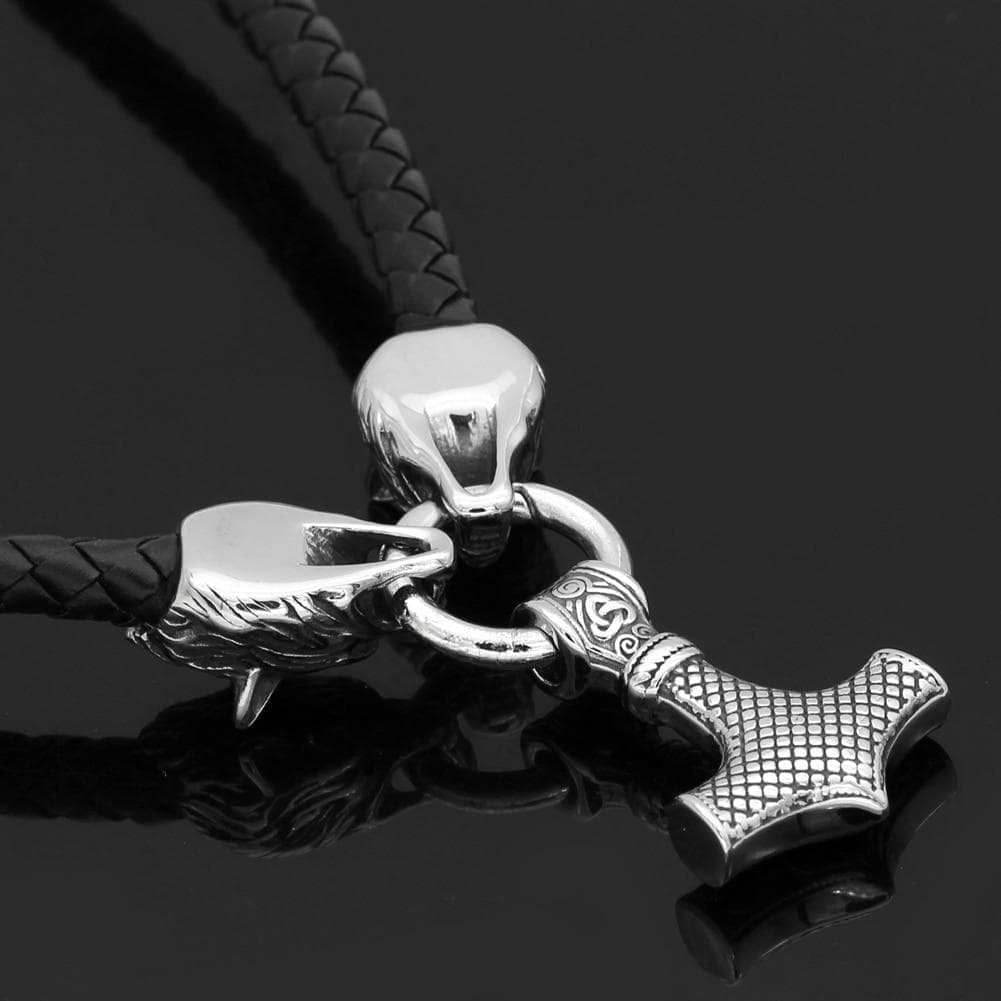 Viking Hammer Thor Mjölnir Necklace - 20in