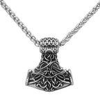 Vikings Mjolnir Stainless Steel Chain Necklace - Necklace with Pendant