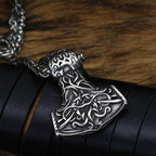 Vikings Mjolnir Stainless Steel Chain Necklace - Necklace with Pendant