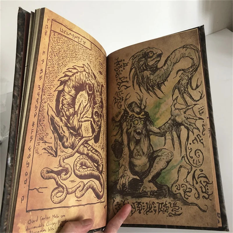 Necronomicon Dark Magic Book Demon Evil Dead Summon Book Altar Ceremony Prop Book Collection Living Room Desktop Decoration