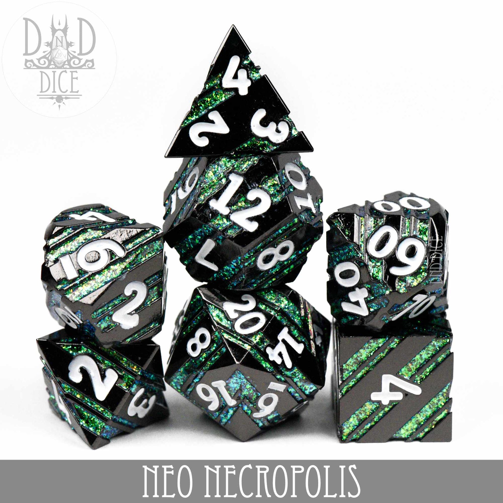 Neo Necropolis Metal Dice Set