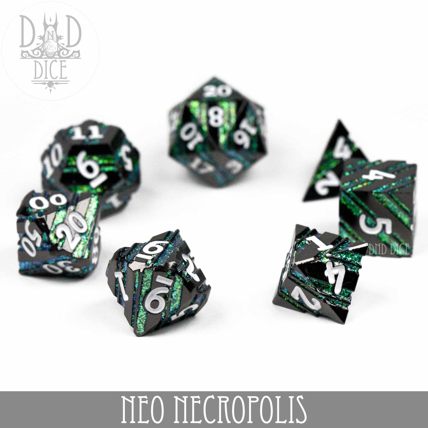 Neo Necropolis Metal Dice Set