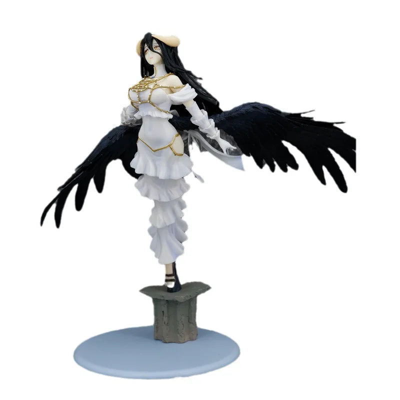 New 28cm Doll Model Overlord Anime Girl Figures Flying Posture Albedo Action Figure PVC Figurines Car Decoration Gifts Kids Toys