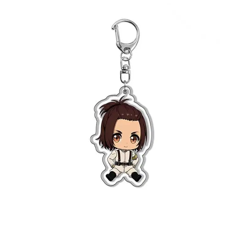 New Anime Levi Ackerman Allen Yeager Keychain For Women Men Double Sided Acrylic Key Chain Bag Accessories Cartoon Birthday Gift