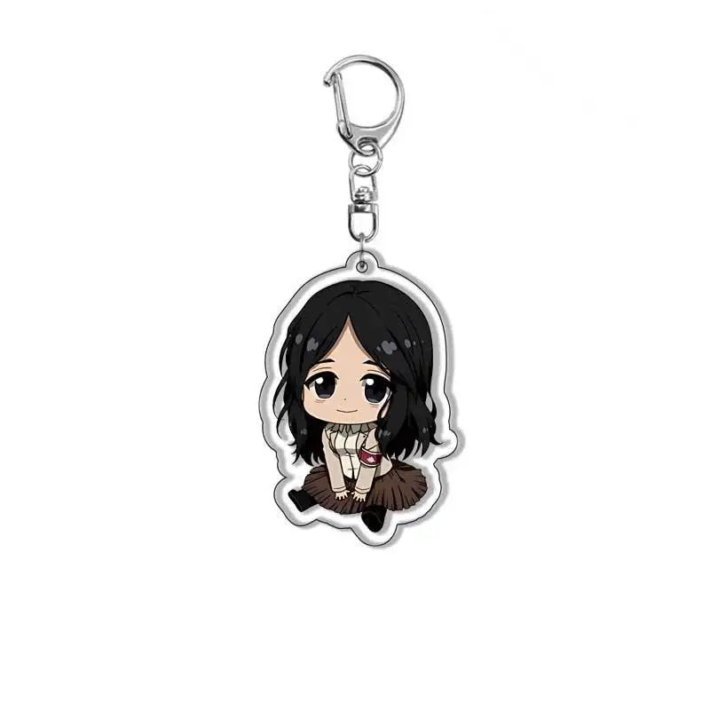 New Anime Levi Ackerman Allen Yeager Keychain For Women Men Double Sided Acrylic Key Chain Bag Accessories Cartoon Birthday Gift