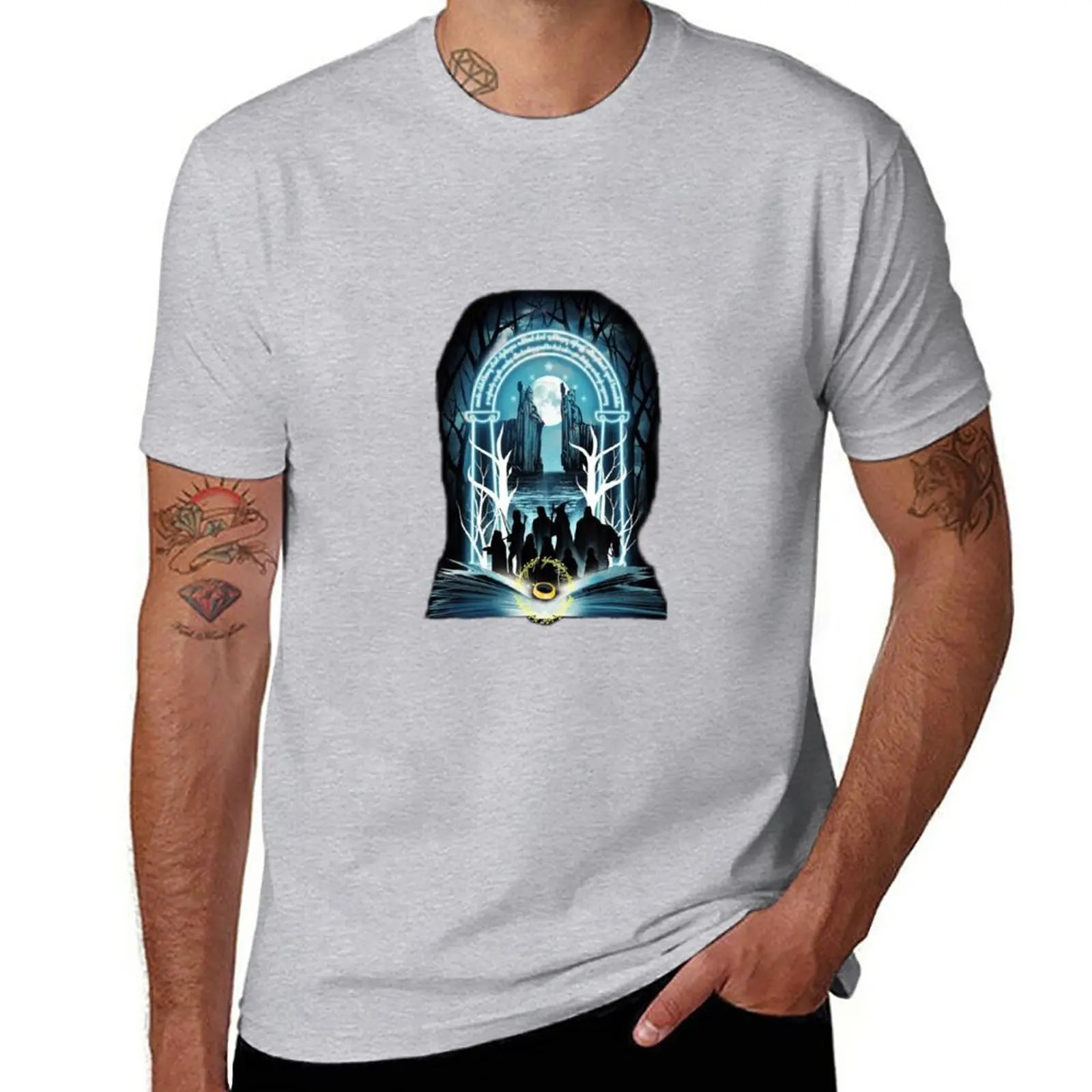 New Fellowship of the ring T-Shirt new edition t shirt heavyweight t shirts Men's clothing