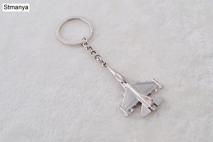 New fighter KeyChain Fashion Metal Aircraft key Chain Charm Party Gift Airplane Car Key Ring Classic key holder Pendant jewelry