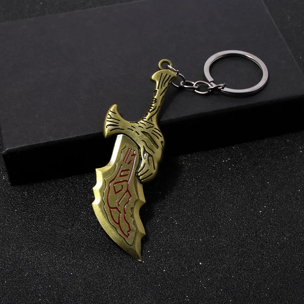 New God of War 4 Kratos Sword Keychain Pendant Keyring Jewelry Men And Women Car key chain Accessories