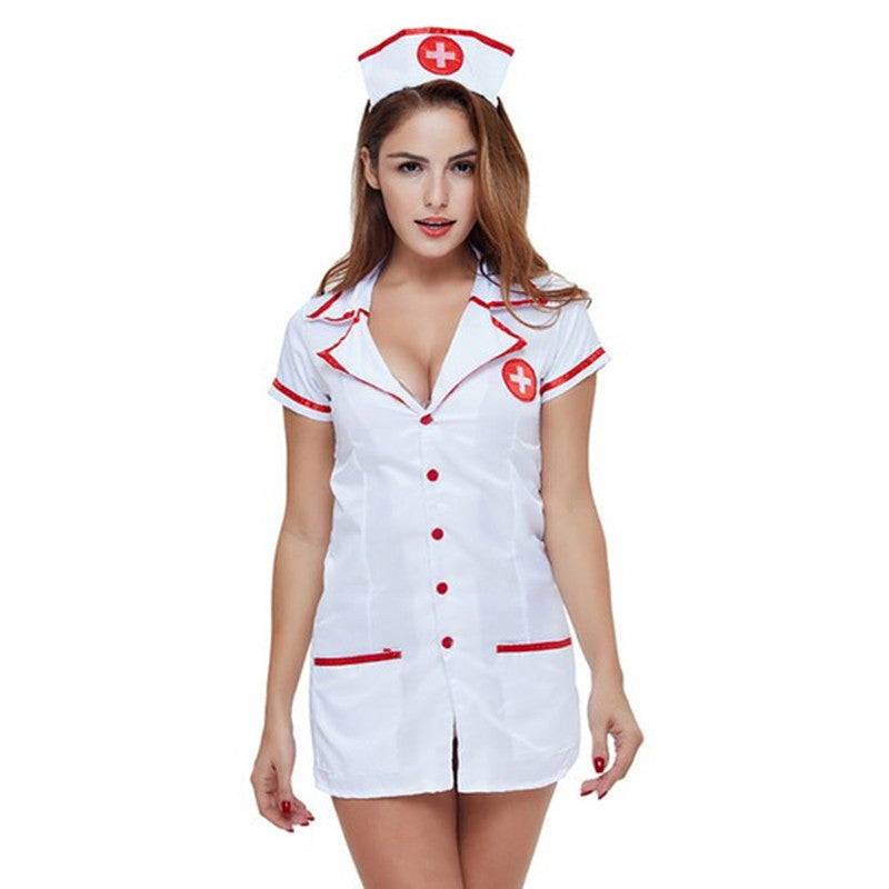 New Pure White Female Nurses Uniform Set