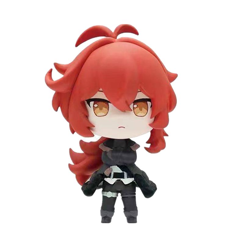 New Pymon Genshin Impact Lumine Diluc Ragnvindr Amber Anime Action Doll Collection Model Doll Children'S Gift