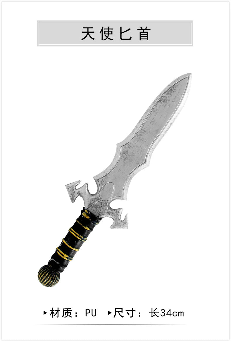 New style dagger simulation props PU samurai props weapons samurai dagger cosplay props weapons foam knife toys