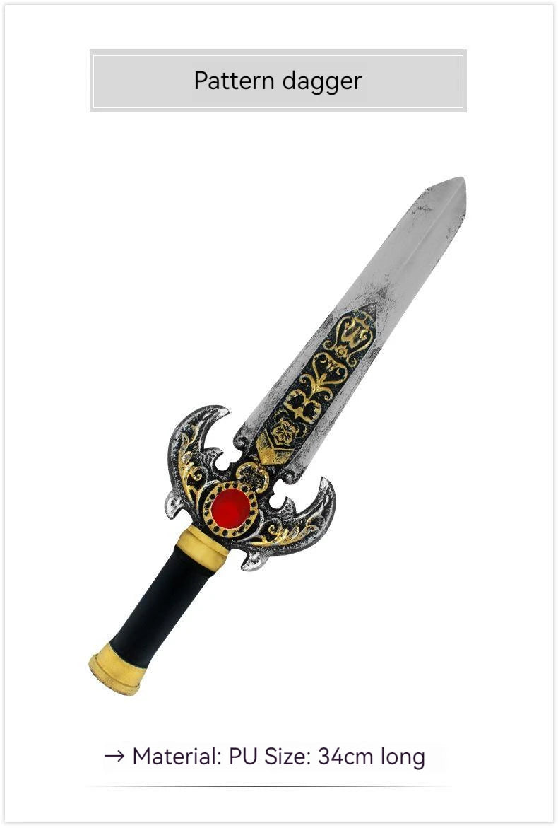 New style dagger simulation props PU samurai props weapons samurai dagger cosplay props weapons foam knife toys