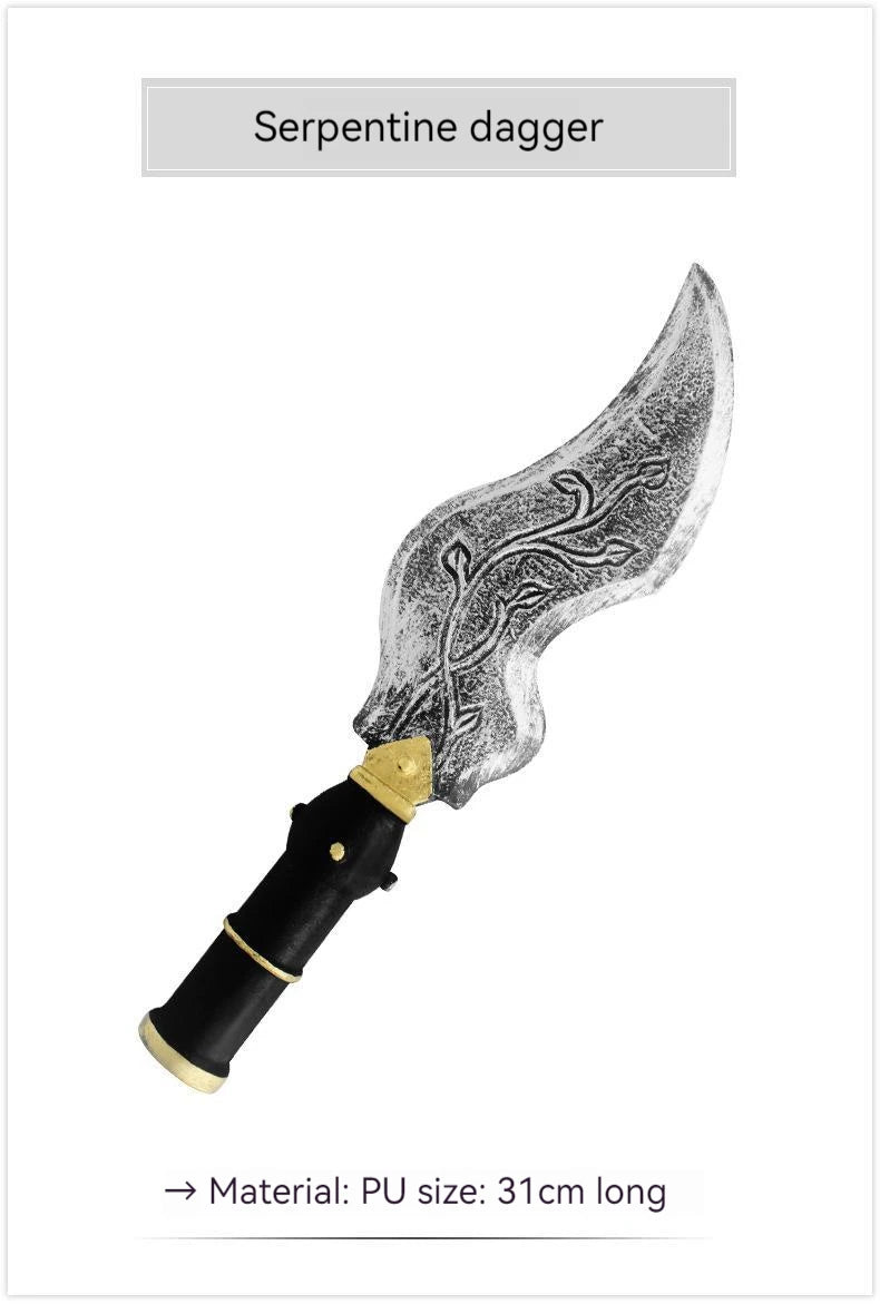 New style dagger simulation props PU samurai props weapons samurai dagger cosplay props weapons foam knife toys