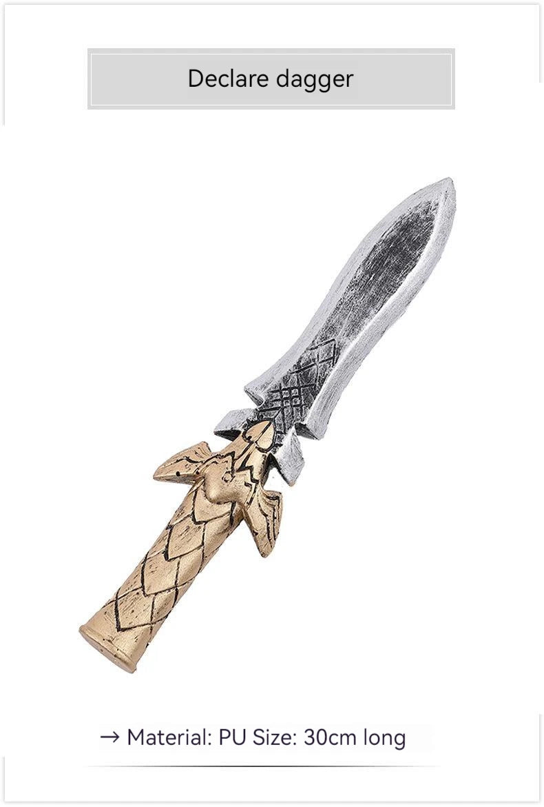 New style dagger simulation props PU samurai props weapons samurai dagger cosplay props weapons foam knife toys