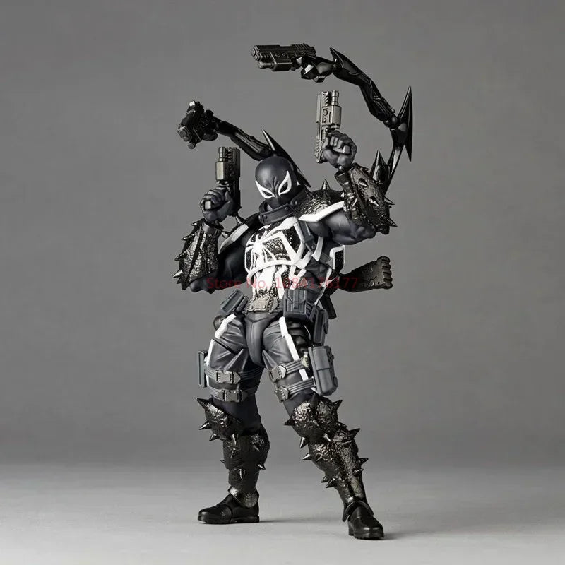 New Venom Revoltech Amazing Yamaguchi Figures Agent Venom Anime Figure Model Collection Eugene Thompson Revoltech Figure Gift