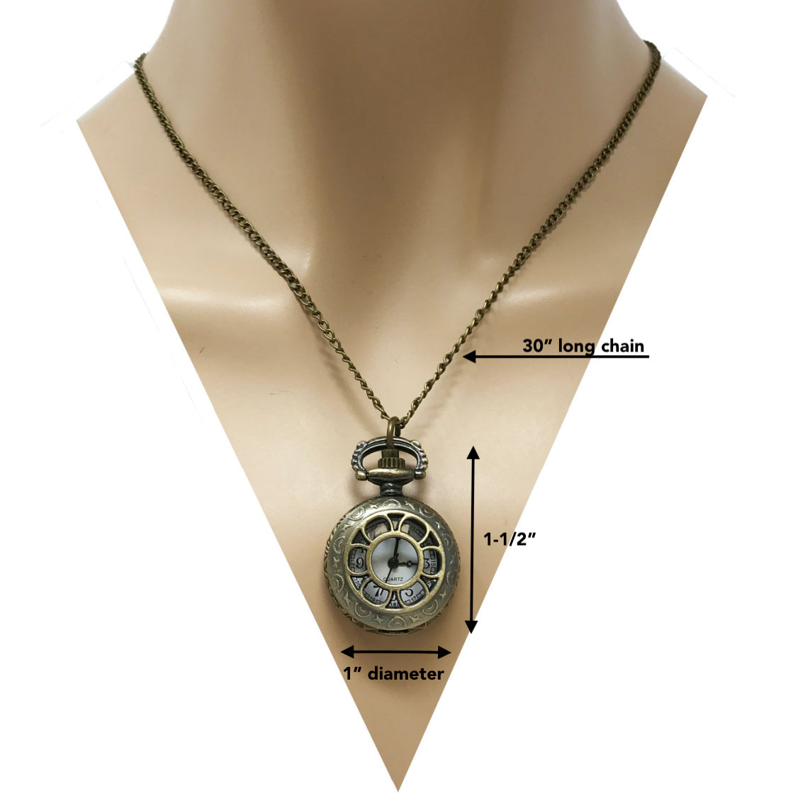 Alice in Wonderland watch necklace