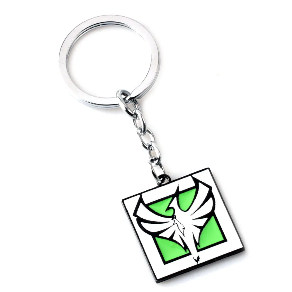 NewStyles Game Rainbow Six Siege Key Chains Jager Glaz Metal Keychain Male Car Keyring Holder Porte Clef Gifts Men Women Jewelry