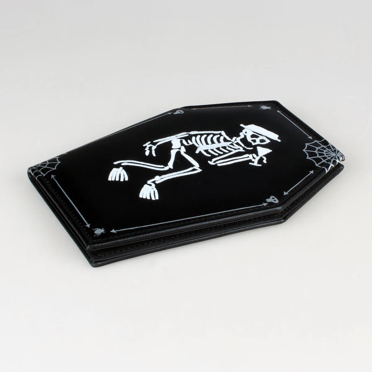 Nightglow Skeleton Wallet, Coffin shaped Zero Wallet, Halloween themed Party  ID Credit Card Holder