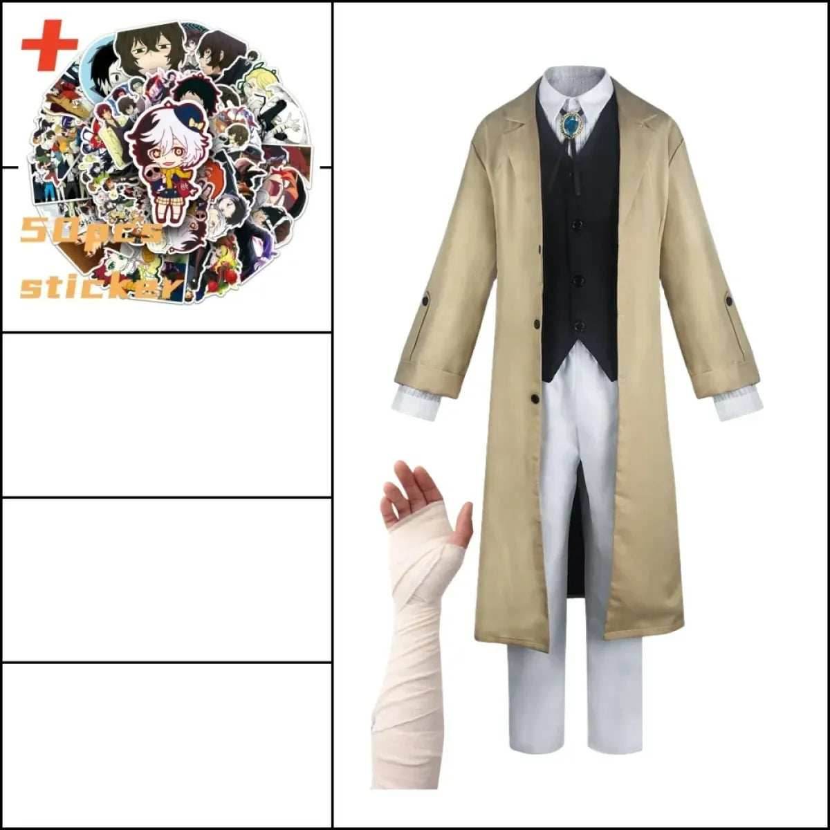 Bungo Stray Dogs Cosplay Nikolai Gogol Suit - A5 / S / Nearest Warehouse