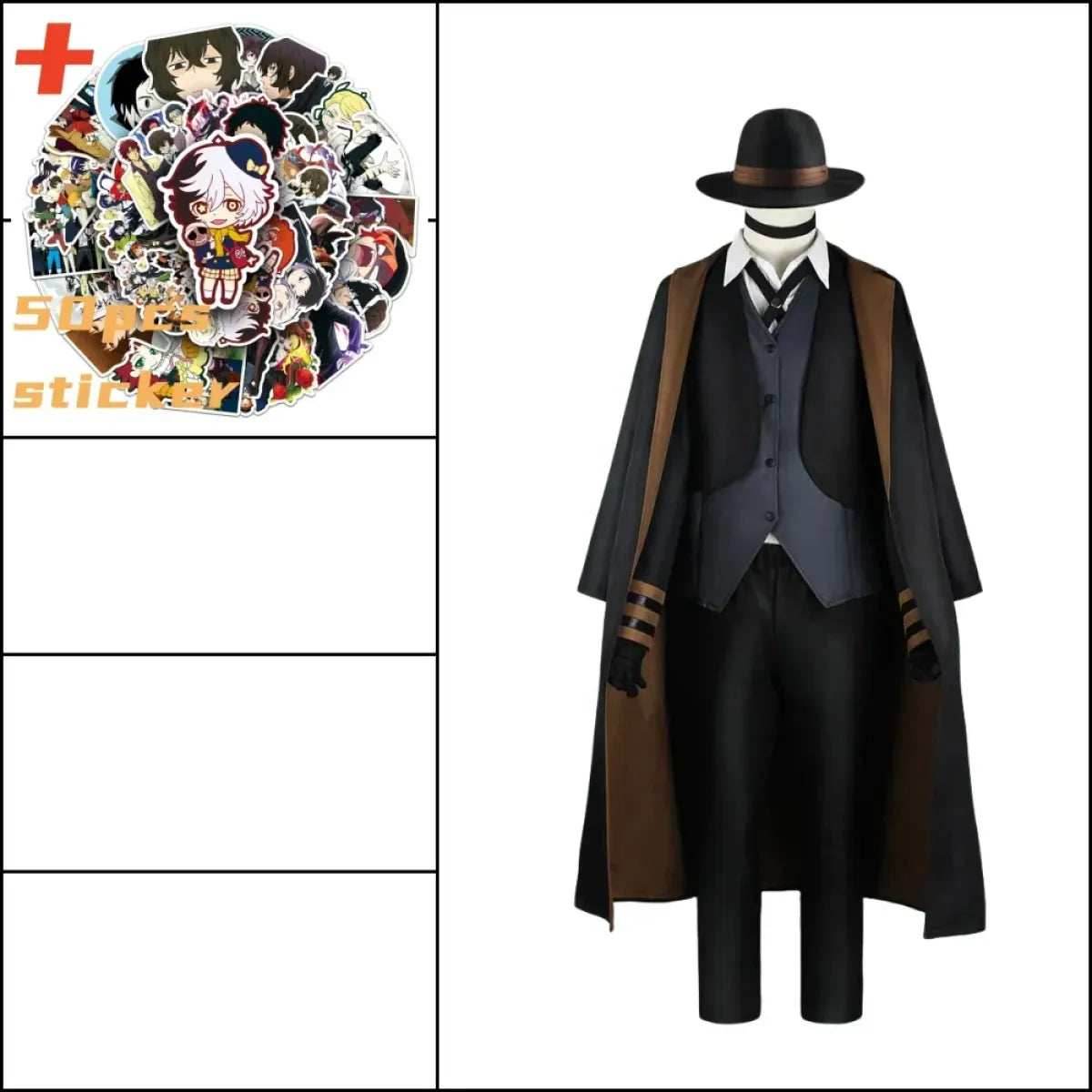 Bungo Stray Dogs Cosplay Nikolai Gogol Suit - A8 / S / Nearest Warehouse
