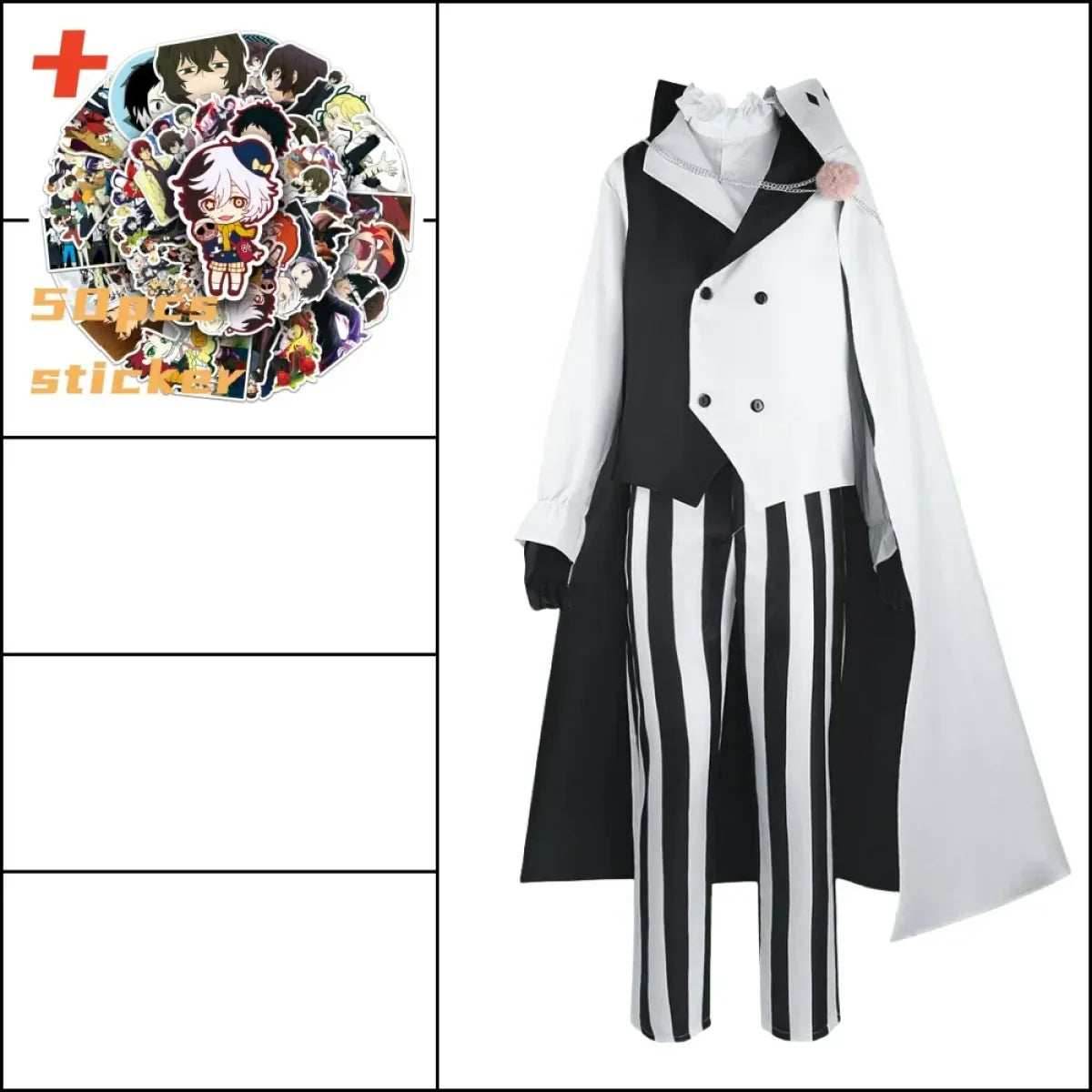 Bungo Stray Dogs Cosplay Nikolai Gogol Suit - A1 / S / Nearest Warehouse