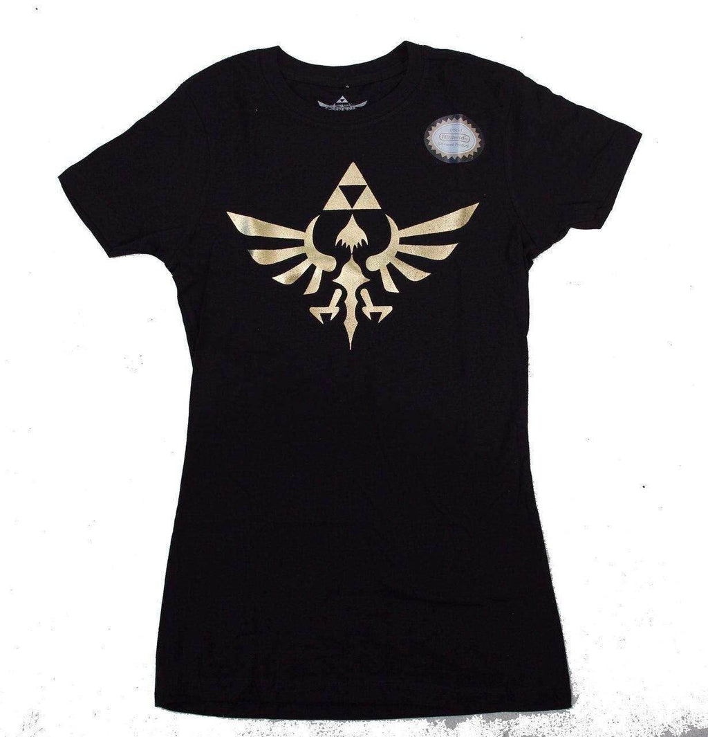 Nintendo Legend of Zelda Gold Foil Triforce Logo T-shirt - S
