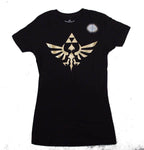 Nintendo Legend of Zelda Gold Foil Triforce Logo T-shirt - S