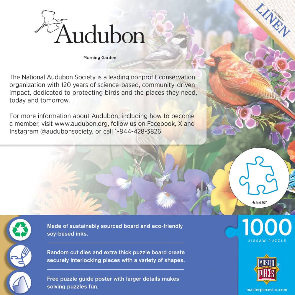 Audubon - Morning Garden 1000 Piece Jigsaw Puzzle