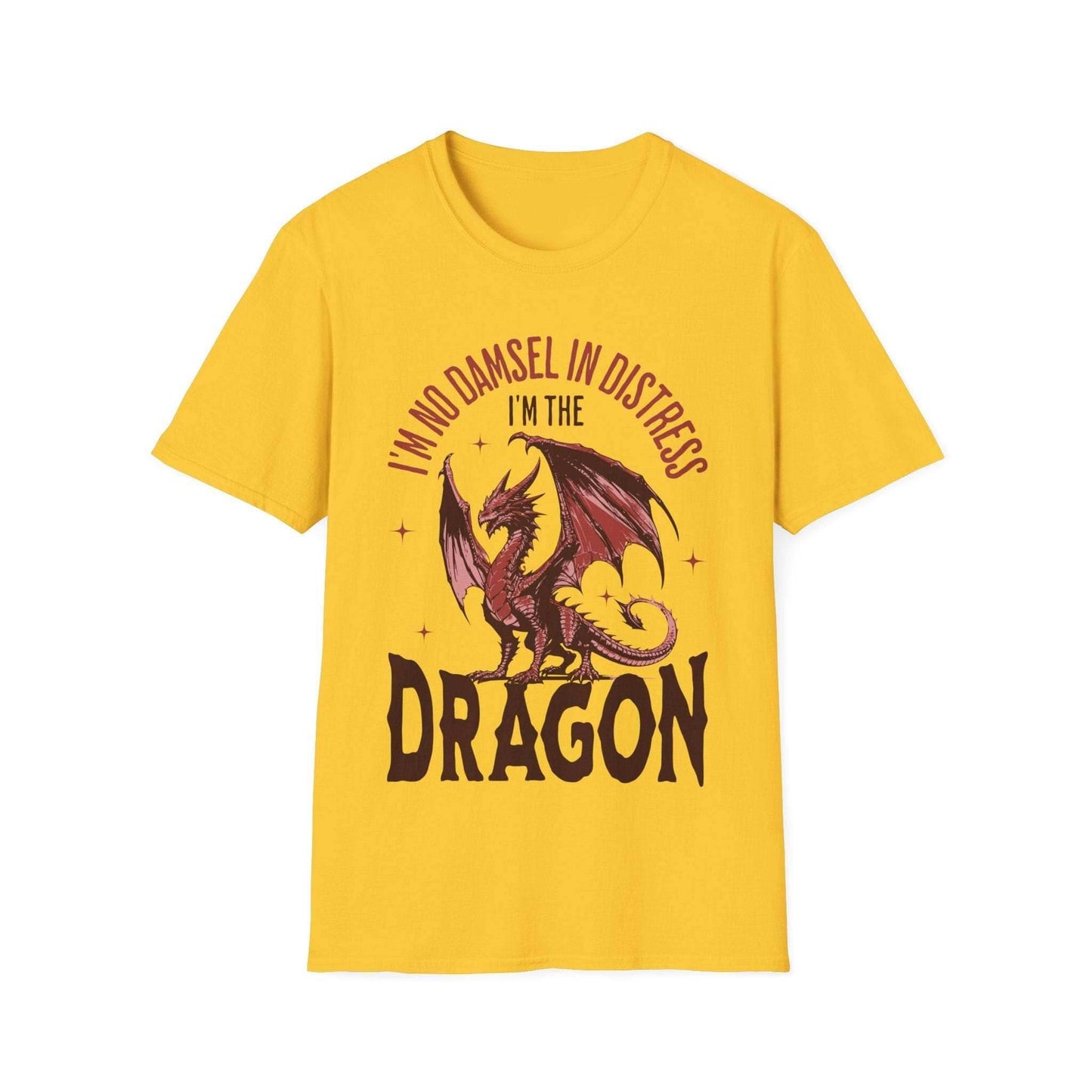 No Damsel In Distress Dragon Feminism Shirt - Daisy / S