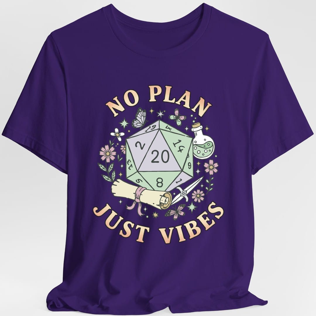 No Plan Just Vibes D&D T-Shirt