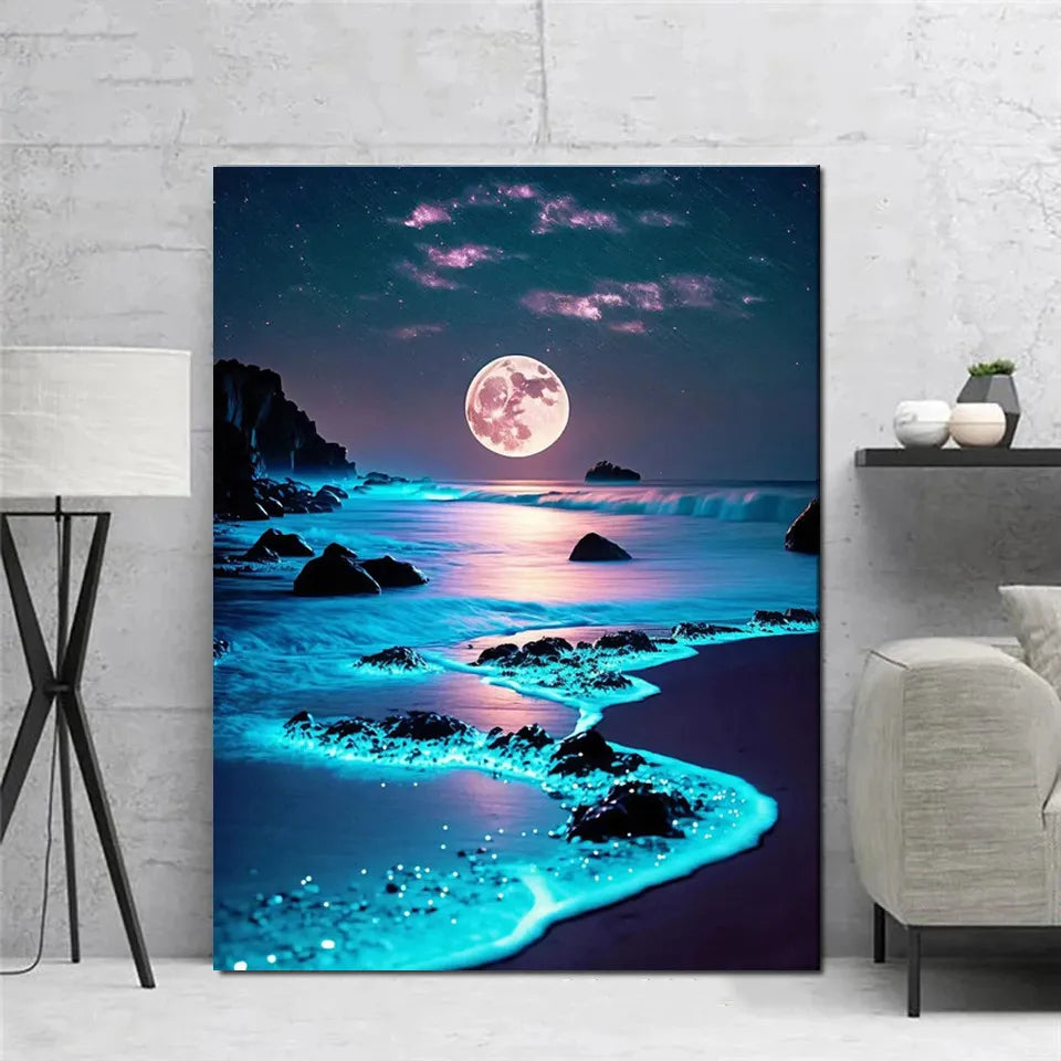 Noctilucent Beach do-it-yourself diamond painting