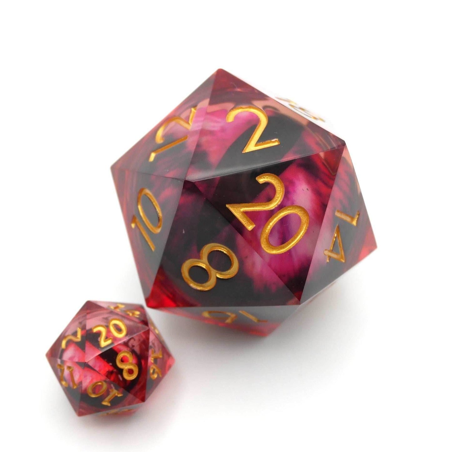 Nosferatu's Eye - Giant D20 Moving Eye DnD Dice | Acrylic RPG Gaming Dice - 50mm Super Chonk