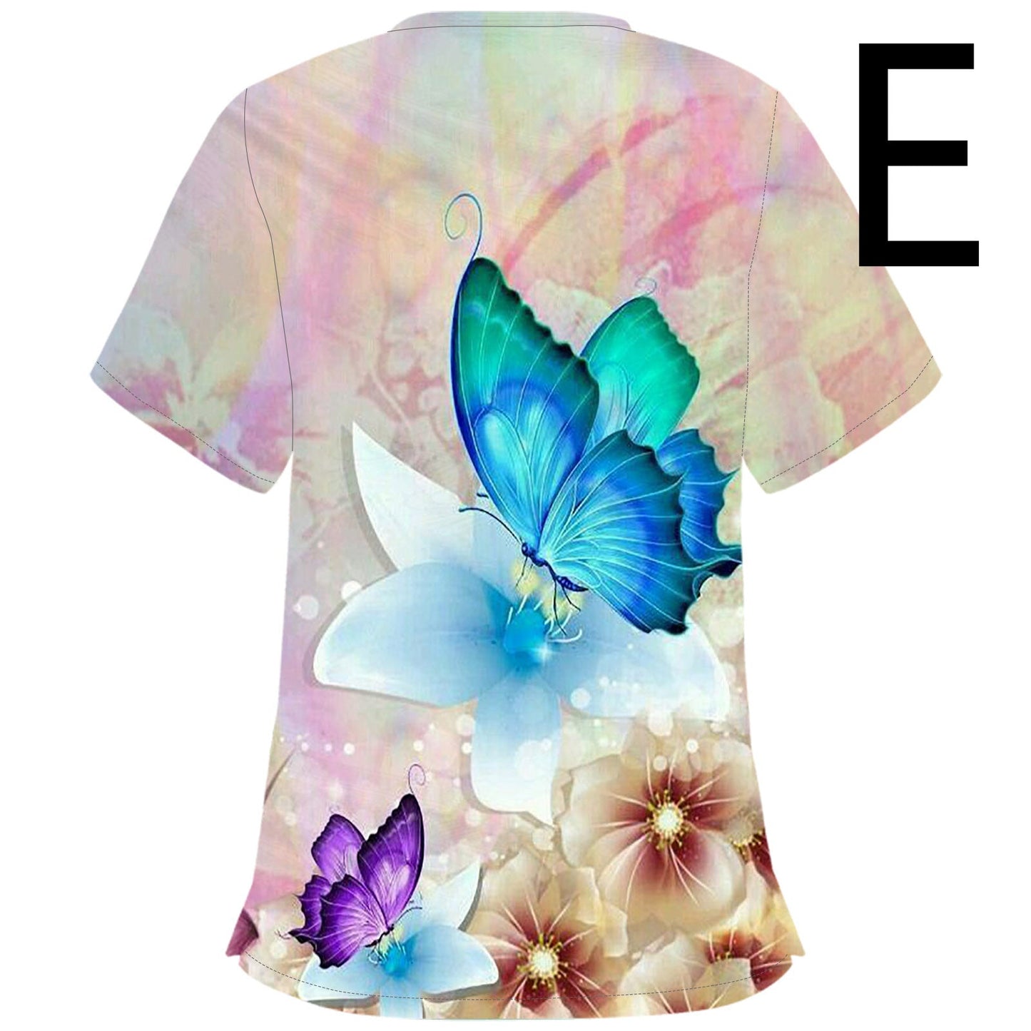 Nurses Wear Butterfly 3D Printed Women's Casual T-shirt