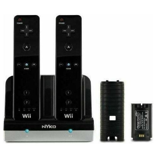 Nyko Charge Station - Charging Stand + Battery 2 X - NiMH - 2 Output Connectors - Black