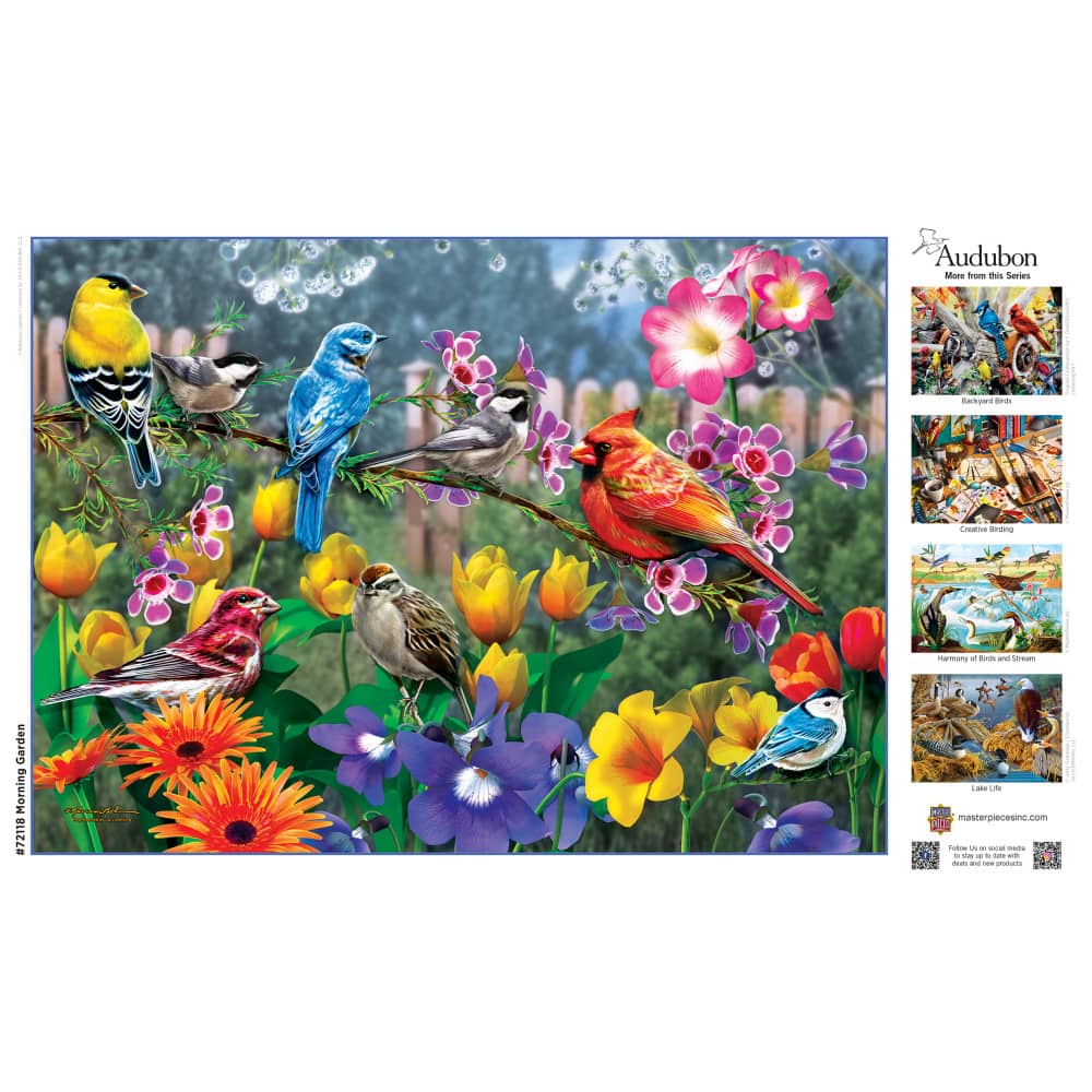 Audubon - Morning Garden 1000 Piece Jigsaw Puzzle