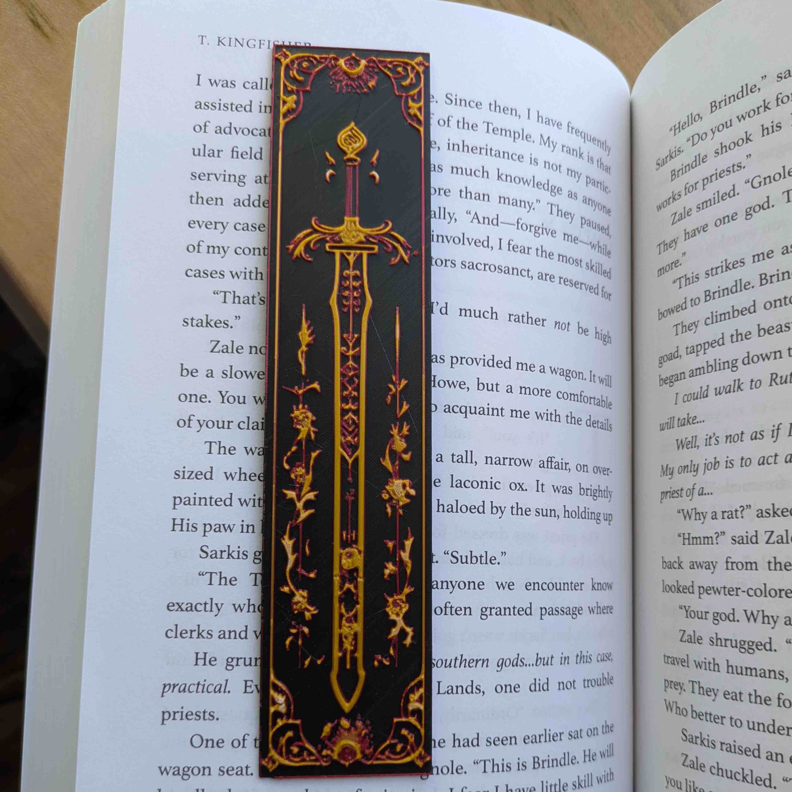 Set of 4 Celestial Gothic Sword Bookmarks – Handcrafted Fantasy Magic - Obsidian Nocturne Sword Bookmark