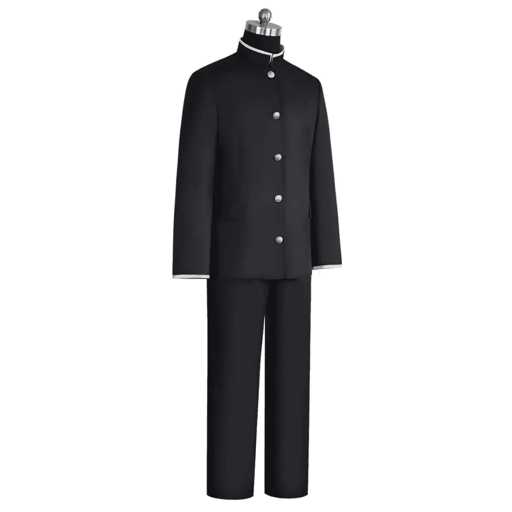 Ken Takakura Cosplay Costume – Dandadan School Uniform with Glasses - S / Wig Only(one size)