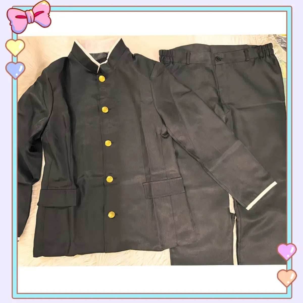 Ken Takakura Cosplay Costume – Dandadan School Uniform with Glasses - S / Wig Only(one size)