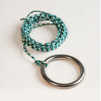One of a Kind Teal and Orange Pearl Epoxy Resin Live-Edge Wood Hook and Ring Toss Game