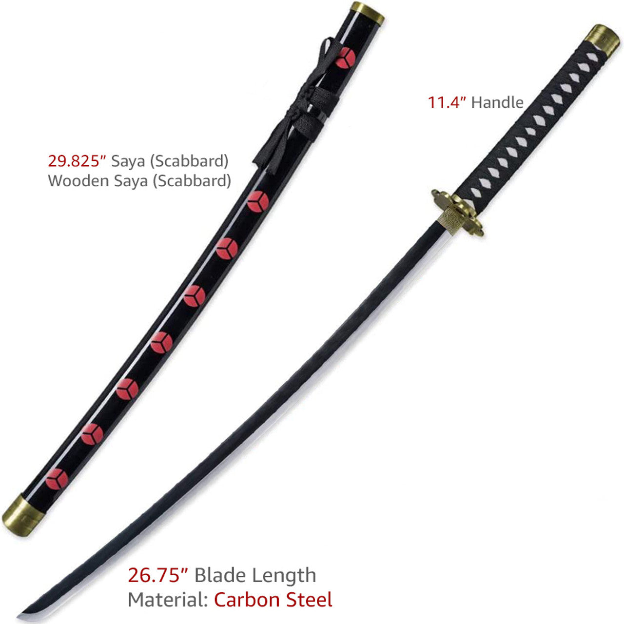 One piece Zoro Shusui silver edge Katana Sword