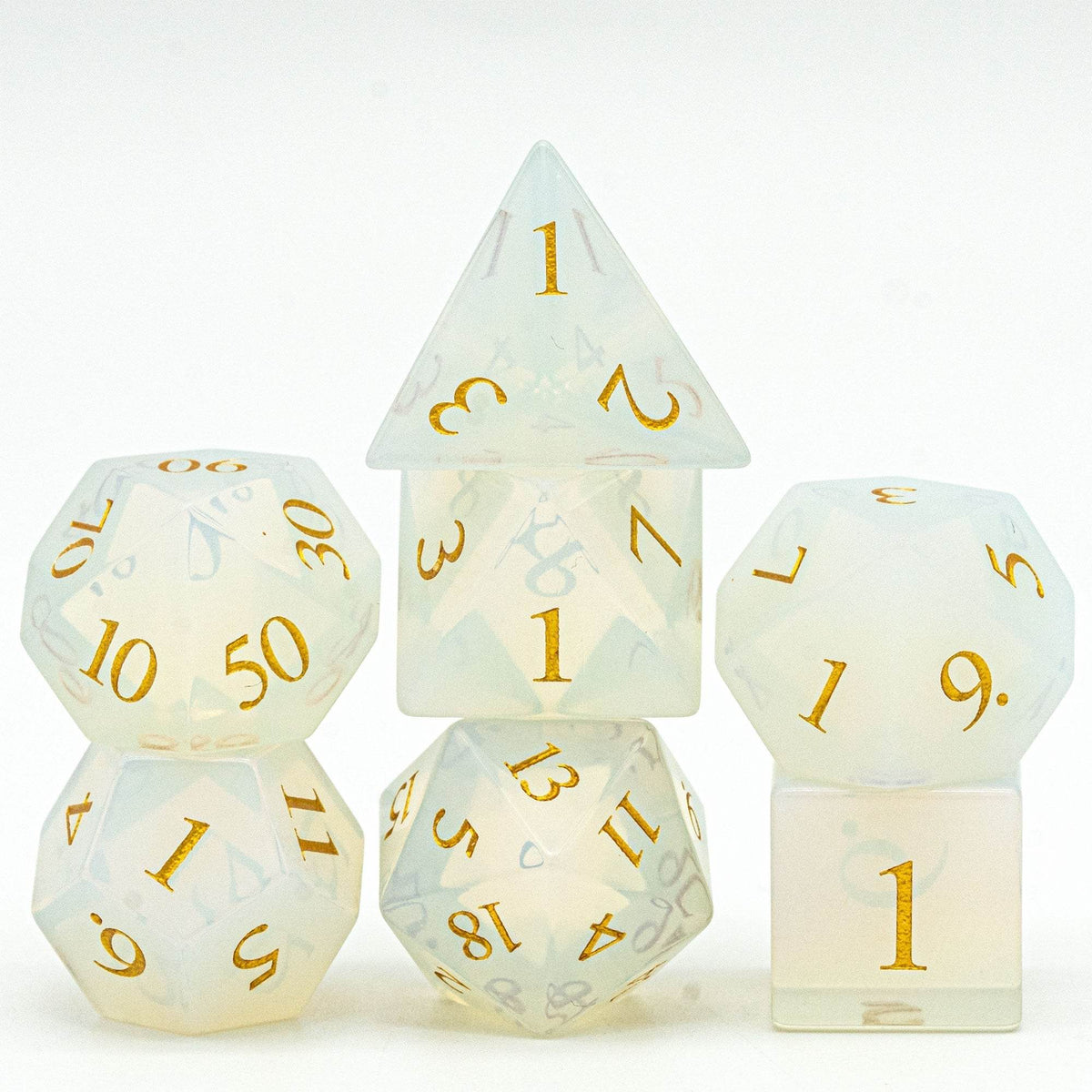 Opalite Gemstone Dice Set - 