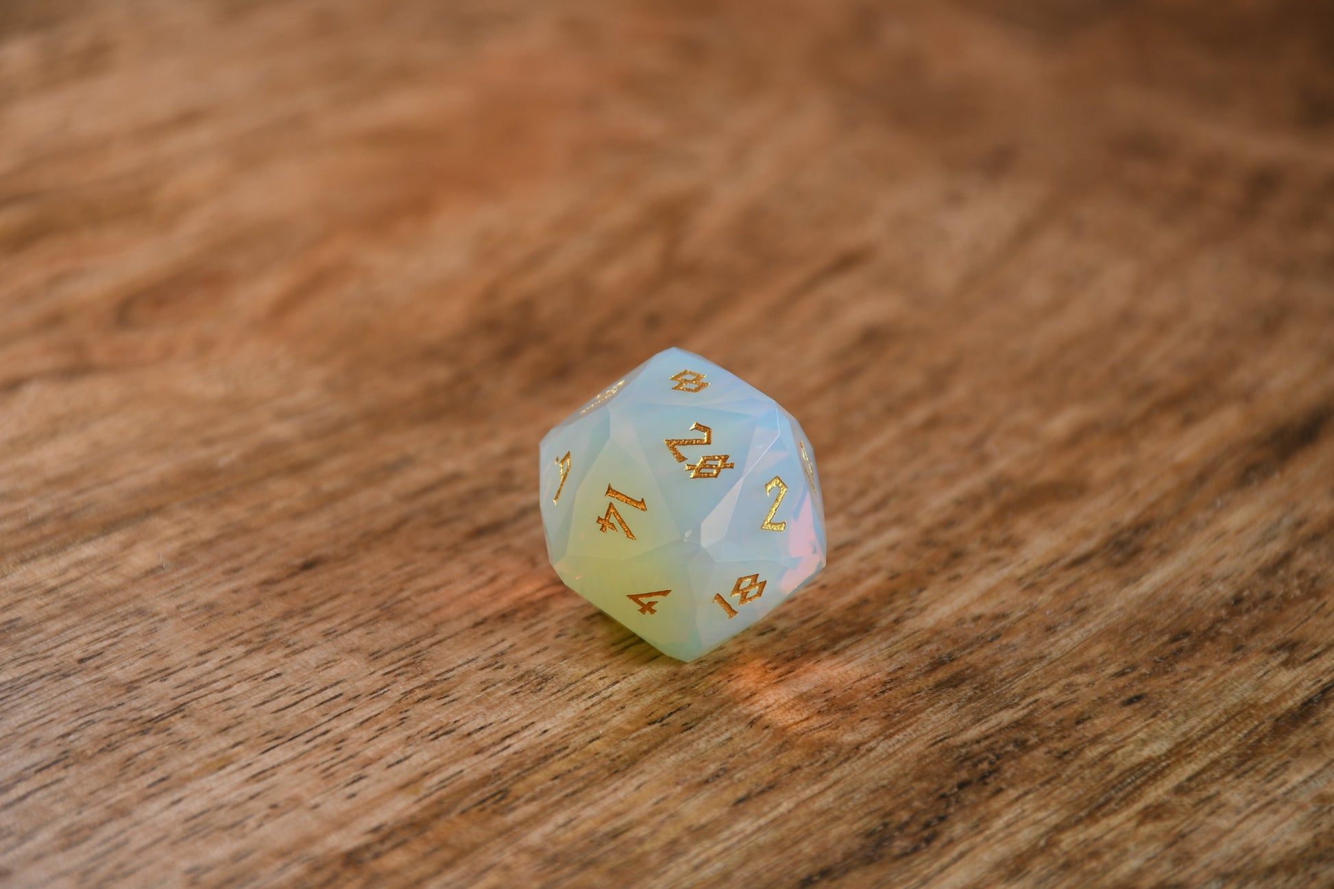 Opalite Multifaceted Stone Dice Set